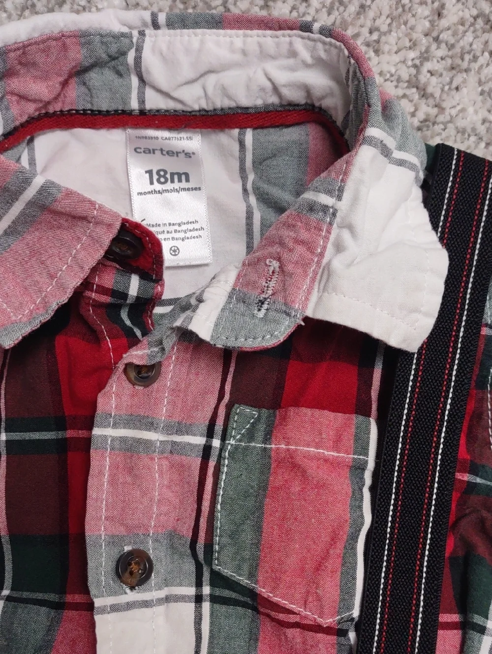 Carter's Boy's Suspender Outfit - Picture 3 of 5